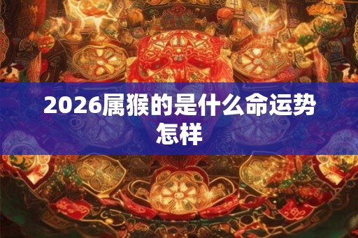 2026属猴的是什么命运势怎样