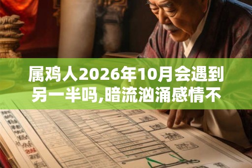 属鸡人2026年10月会遇到另一半吗,暗流汹涌感情不顺
