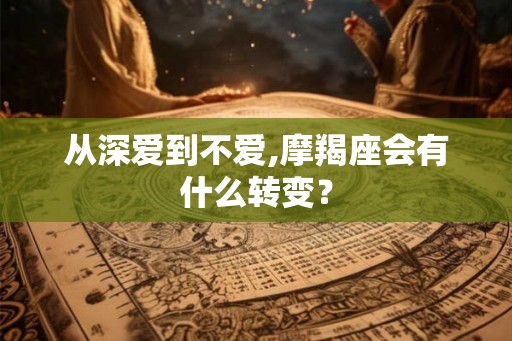 从深爱到不爱,摩羯座会有什么转变？