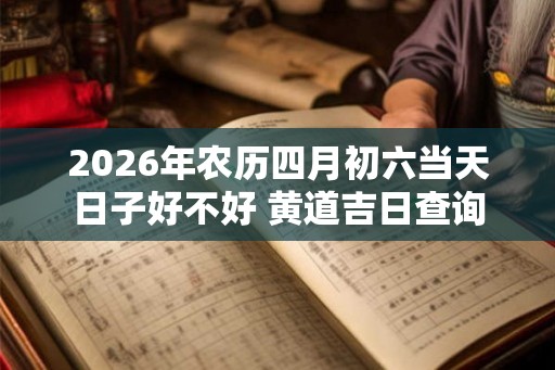 2026年农历四月初六当天日子好不好 黄道吉日查询
