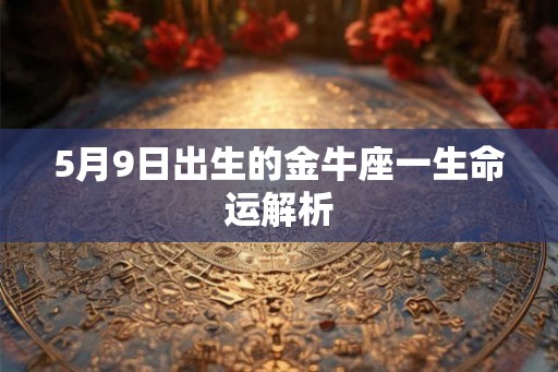 5月9日出生的金牛座一生命运解析
