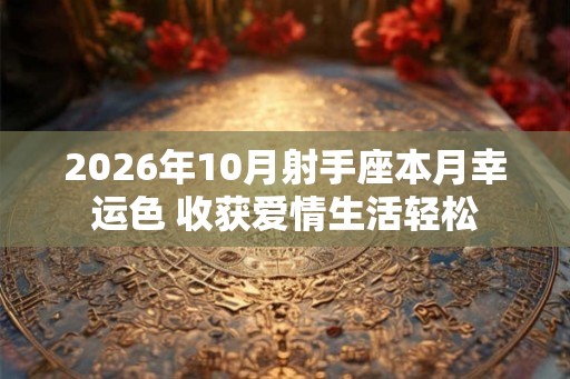 2026年10月射手座本月幸运色 收获爱情生活轻松