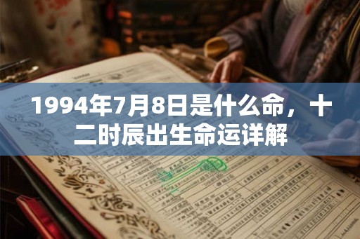 1994年7月8日是什么命,十二时辰出生命运详解 1994年7月8日是什么命,十二时辰出生命运详解