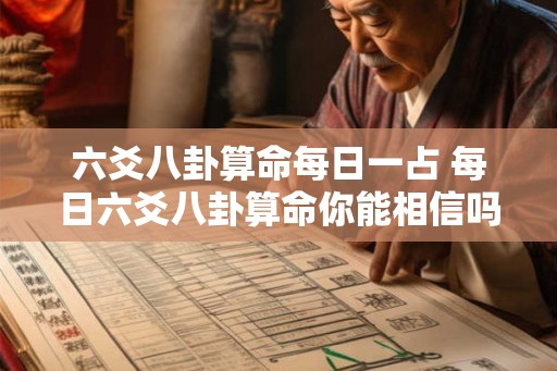 六爻八卦算命每日一占 每日六爻八卦算命你能相信吗