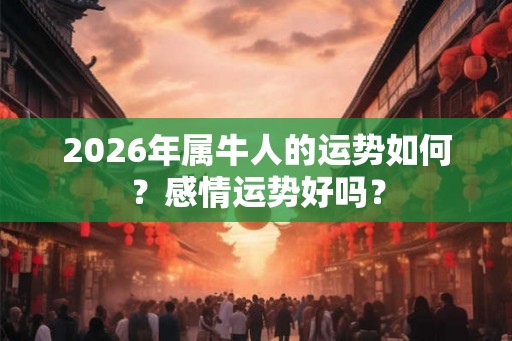2026年属牛人的运势如何？感情运势好吗？