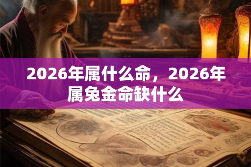 2026年属什么命，2026年属兔金命缺什么