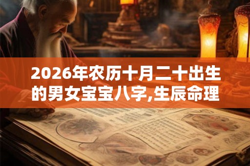 2026年农历十月二十出生的男女宝宝八字,生辰命理分析取名