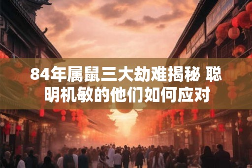 84年属鼠三大劫难揭秘 聪明机敏的他们如何应对