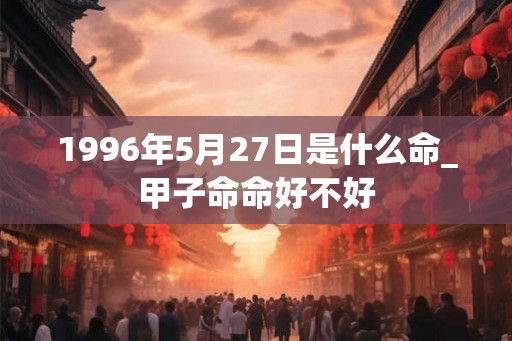1996年5月27日是什么命_甲子命命好不好