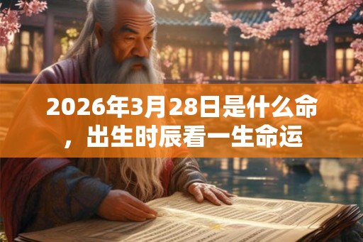 2026年3月28日是什么命，出生时辰看一生命运