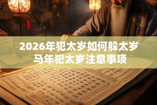 2026年犯太岁如何躲太岁 马年犯太岁注意事项