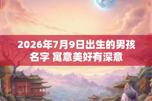 2026年7月9日出生的男孩名字 寓意美好有深意 2026年7月9日出生的男孩名字 寓意美好有深意