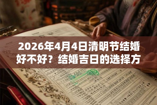 2026年4月4日清明节结婚好不好？结婚吉日的选择方法？