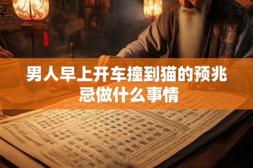 男人早上开车撞到猫的预兆 忌做什么事情