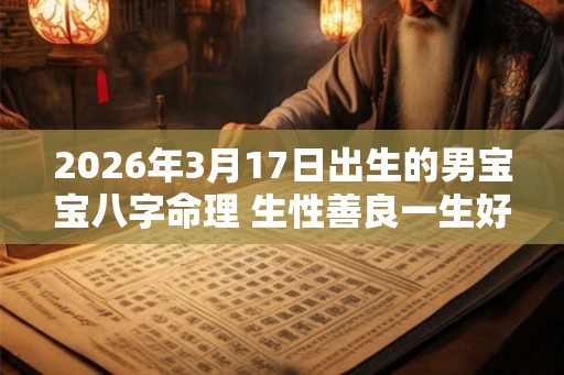 2026年3月17日出生的男宝宝八字命理 生性善良一生好运
