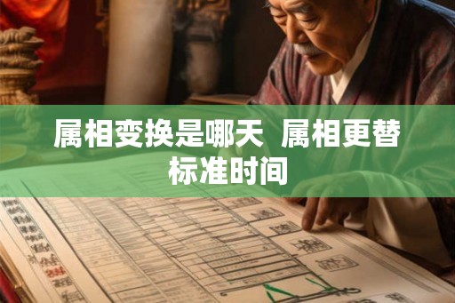 属相变换是哪天  属相更替标准时间