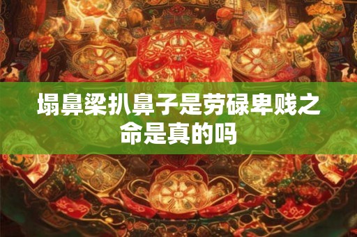塌鼻梁扒鼻子是劳碌卑贱之命是真的吗