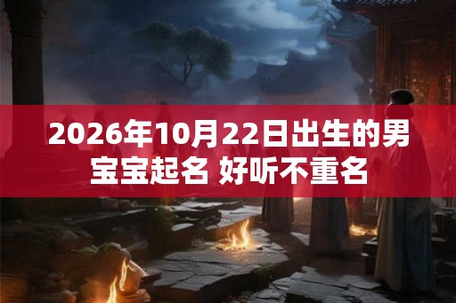 2026年10月22日出生的男宝宝起名 好听不重名