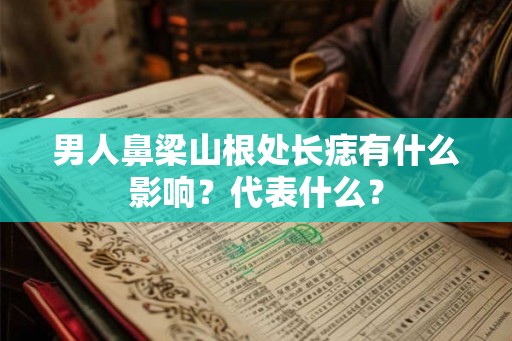 男人鼻梁山根处长痣有什么影响？代表什么？