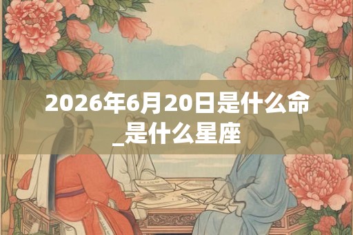 2026年6月20日是什么命_是什么星座