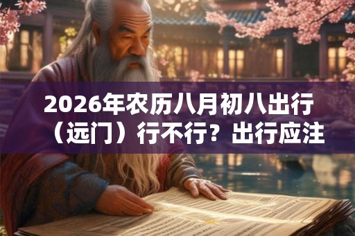 2026年农历八月初八出行（远门）行不行？出行应注意什么？