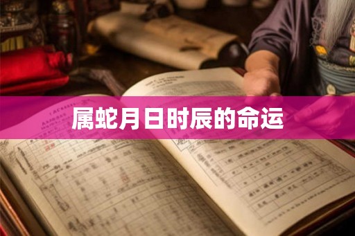 属蛇月日时辰的命运