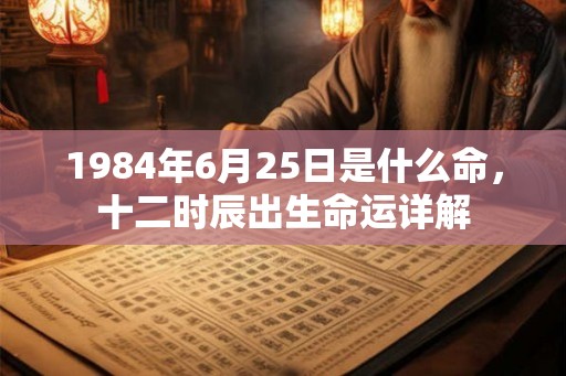 1984年6月25日是什么命，十二时辰出生命运详解