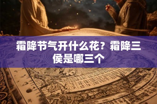 霜降节气开什么花？霜降三侯是哪三个