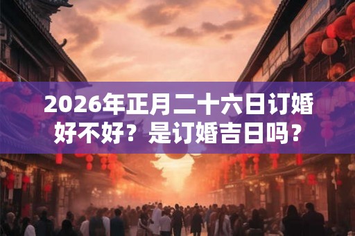 2026年正月二十六日订婚好不好?是订婚吉日吗? 2026年正月二十六日订婚好不好?是订婚吉日吗?