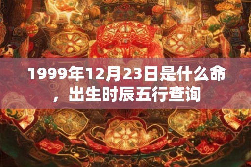 1999年12月23日是什么命，出生时辰五行查询
