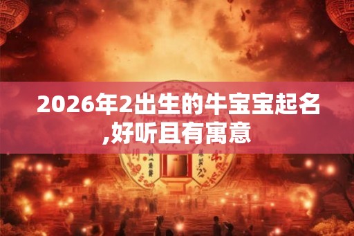2026年2出生的牛宝宝起名,好听且有寓意