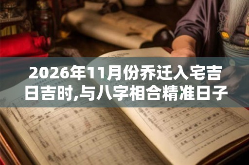 2026年11月份乔迁入宅吉日吉时,与八字相合精准日子