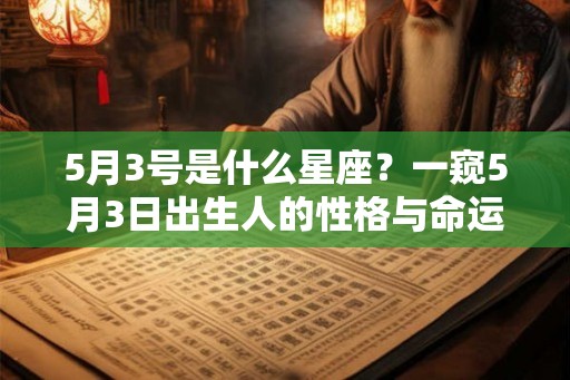 5月3号是什么星座？一窥5月3日出生人的性格与命运