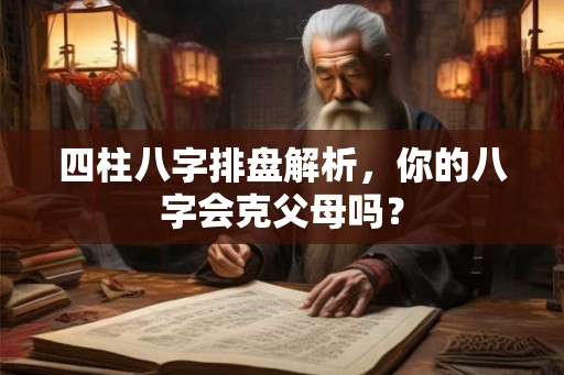 四柱八字排盘解析，你的八字会克父母吗？
