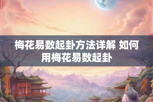 梅花易数起卦方法详解 如何用梅花易数起卦
