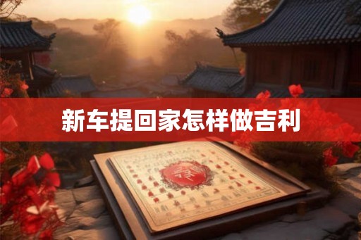 新车提回家怎样做吉利 新车提回家怎样做吉利