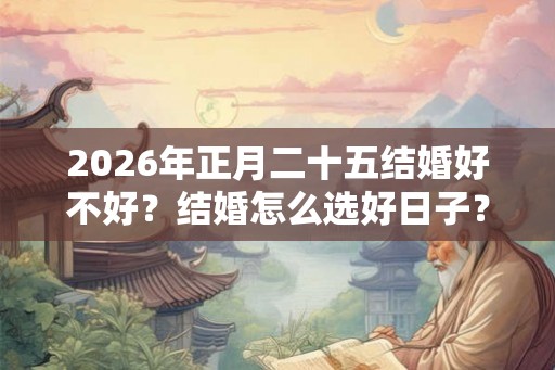 2026年正月二十五结婚好不好？结婚怎么选好日子？