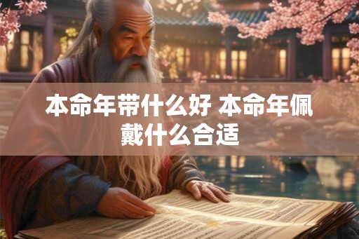 本命年带什么好 本命年佩戴什么合适