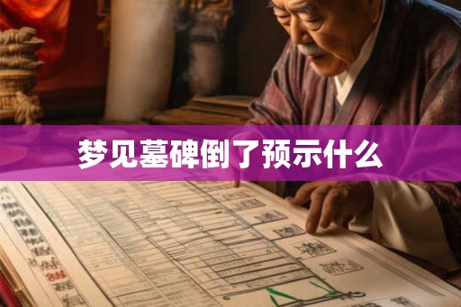 梦见墓碑倒了预示什么