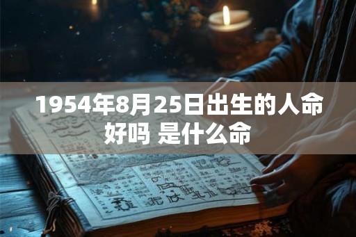 1954年8月25日出生的人命好吗 是什么命