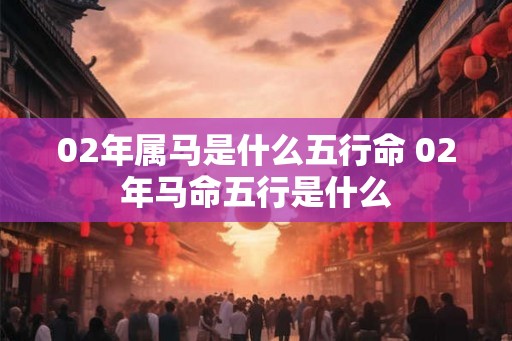 02年属马是什么五行命 02年马命五行是什么