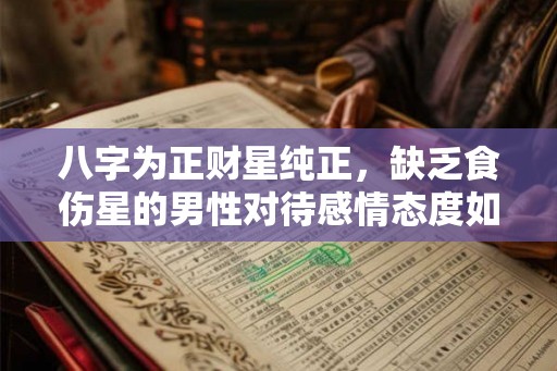 八字为正财星纯正，缺乏食伤星的男性对待感情态度如何？