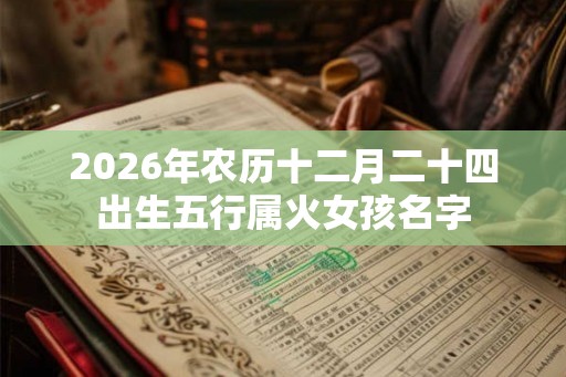 2026年农历十二月二十四出生五行属火女孩名字