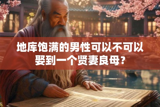 地库饱满的男性可以不可以娶到一个贤妻良母？