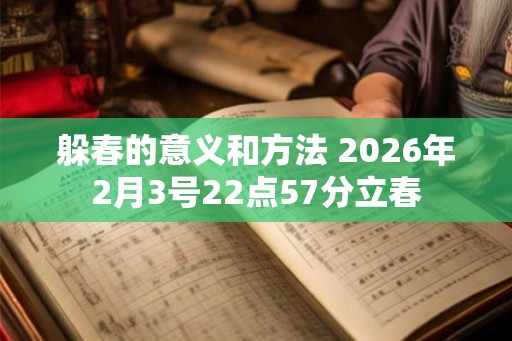 躲春的意义和方法 2026年2月3号22点57分立春 躲春的意义和方法 2026年2月3号22点57分立春