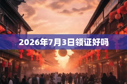 2026年7月3日领证好吗