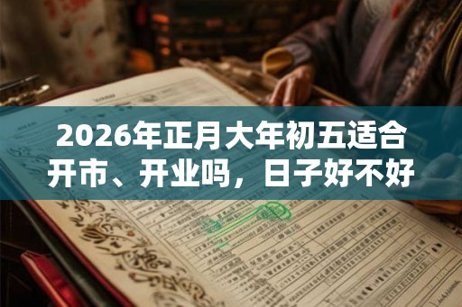2026年正月大年初五适合开市、开业吗，日子好不好