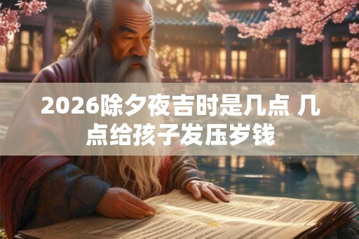 2026除夕夜吉时是几点 几点给孩子发压岁钱