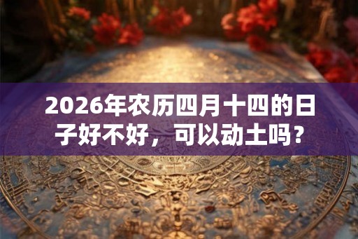2026年农历四月十四的日子好不好，可以动土吗？