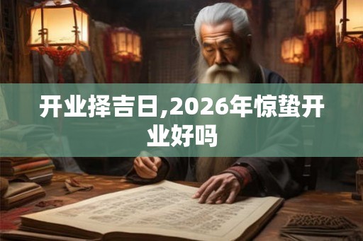 开业择吉日,2026年惊蛰开业好吗